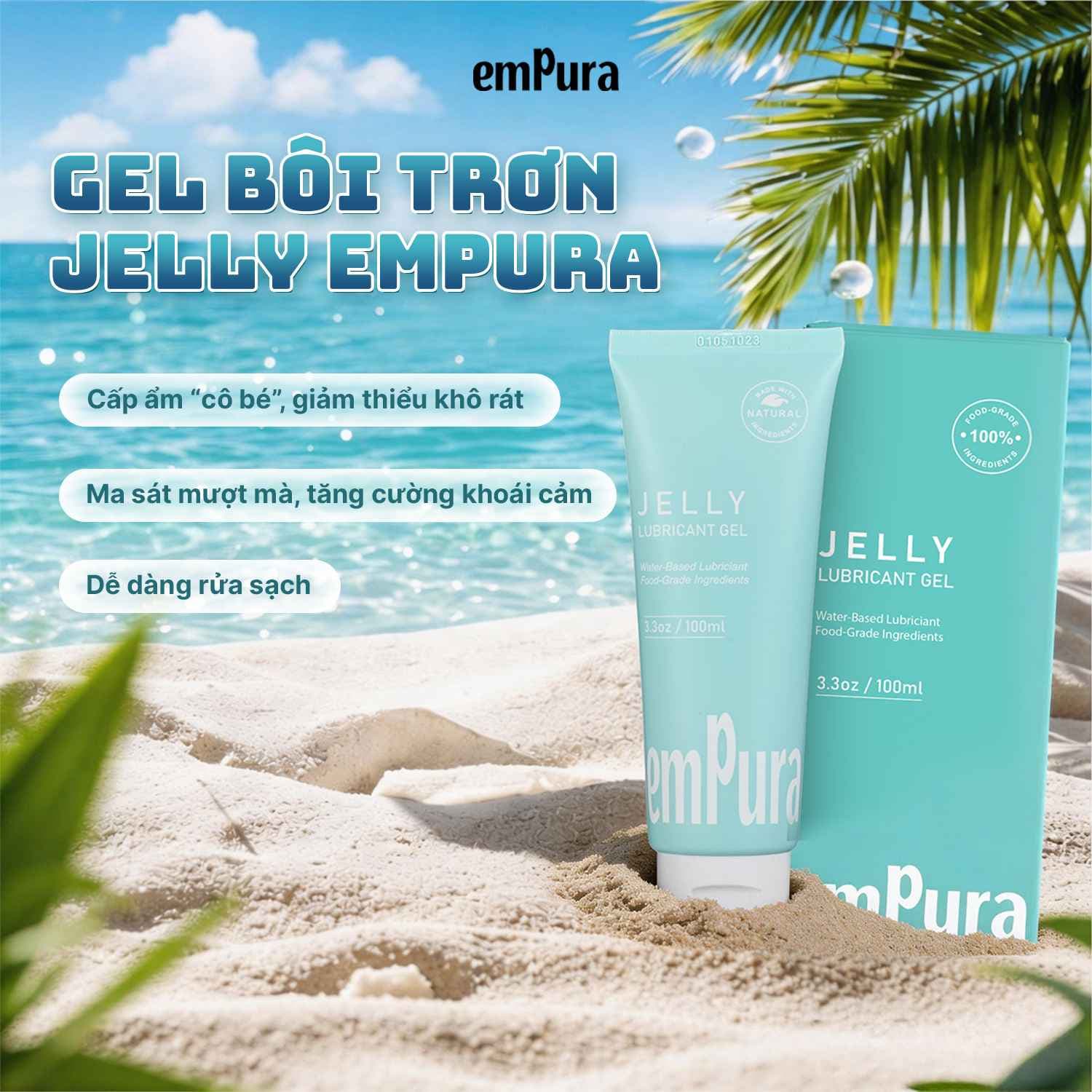 Gel Bôi Trơn Quan Hệ Gốc Nước Jelly 100ml EmPura