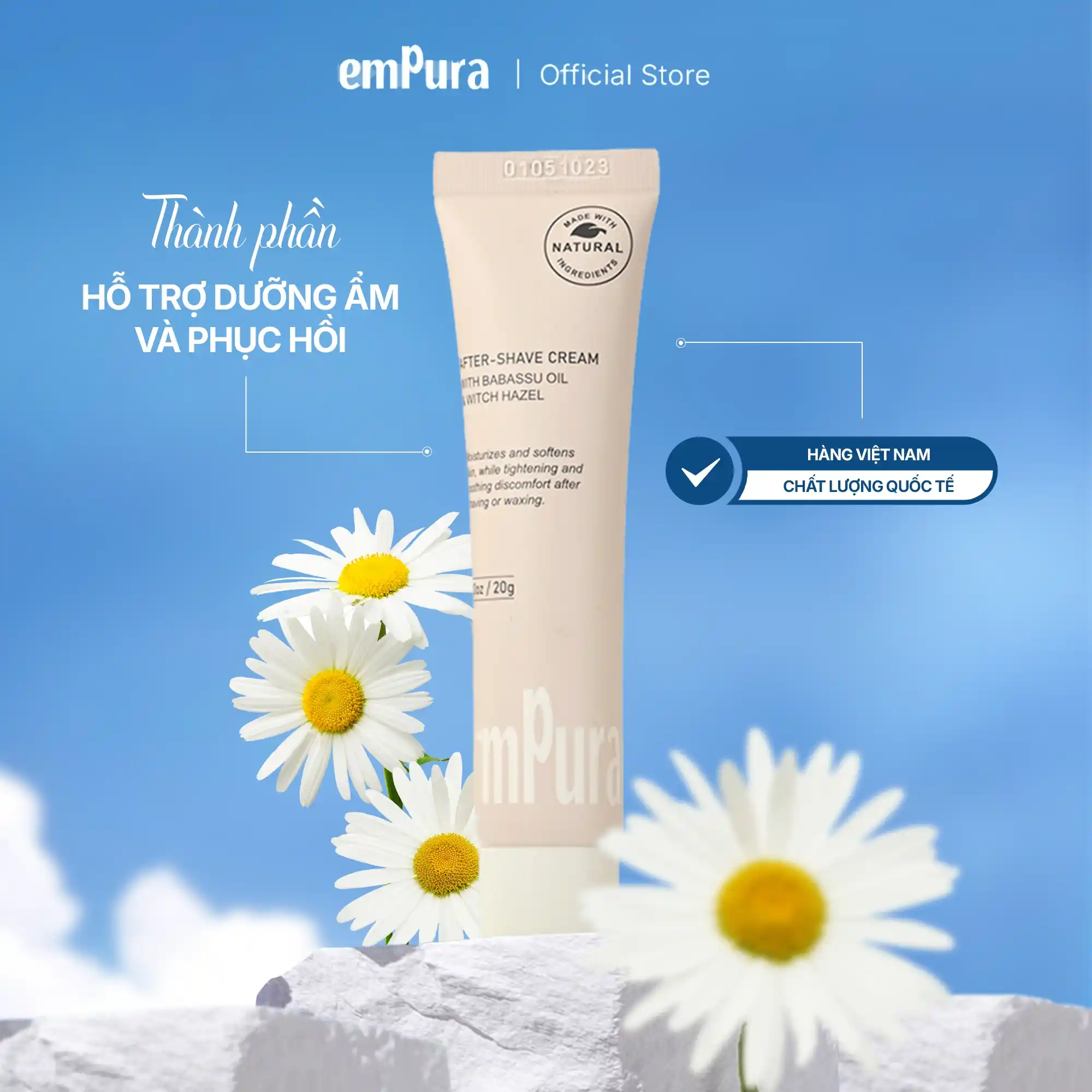 Kem dưỡng sau cạo/wax lông vùng kín empura