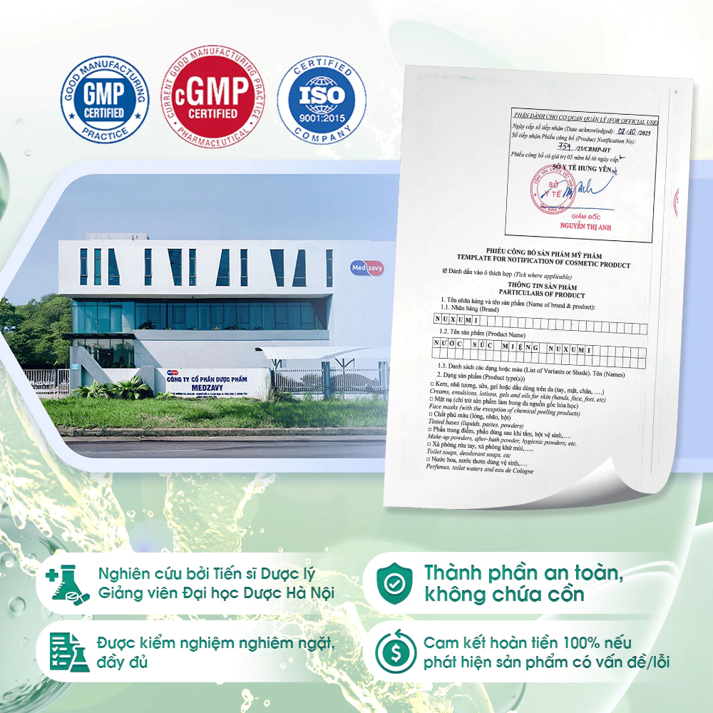 Nuxumi Nước Súc Miệng Chlorhexidin 0.12% 280ml - Giảm Lây Lan Cúm, Hôi Miệng - ảnh phụ 5